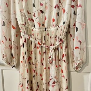 Lane Bryant shear lined pleated airy shirt dress in size 16 very lightweight